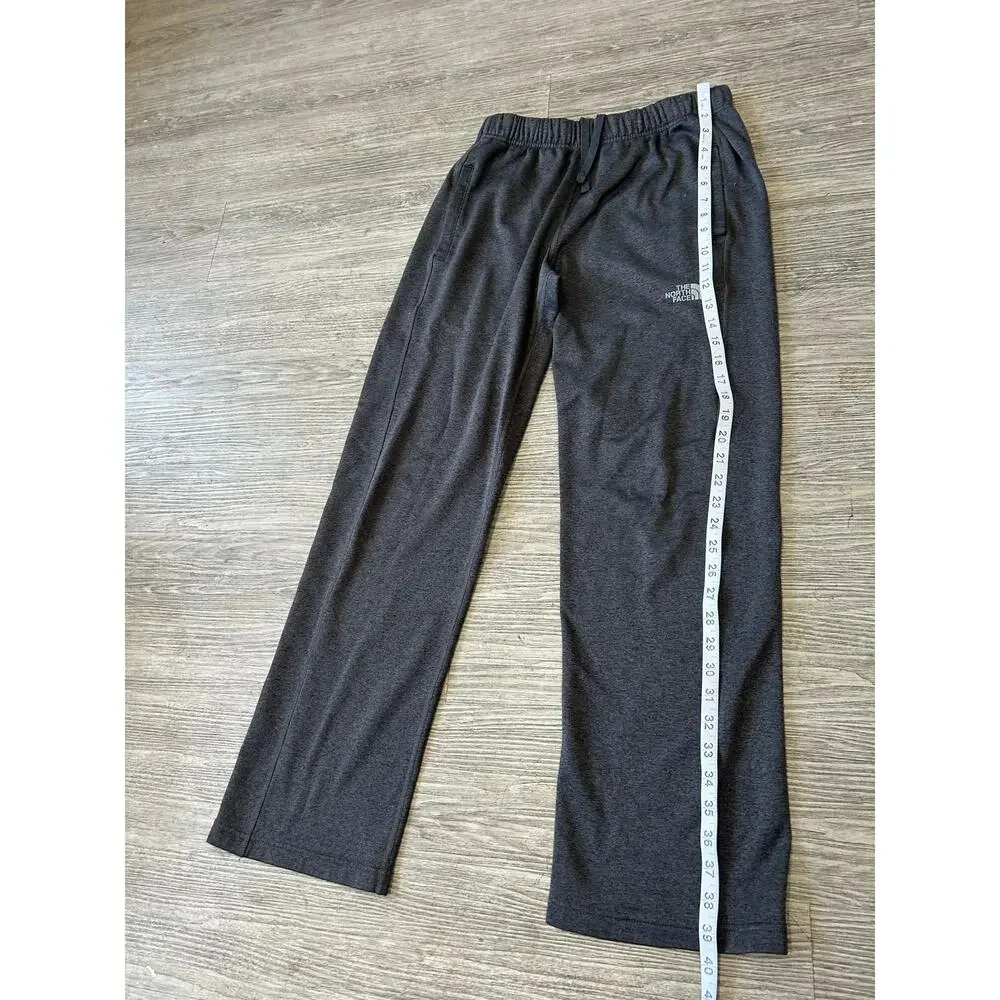 The North Face Mens Small Grey Fleece Sweatpant Open Bottom Straight Leg Lounge⁠